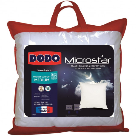 Oreiller microstar Médium Anti-Acariens "DODO" 60 x 60 cm