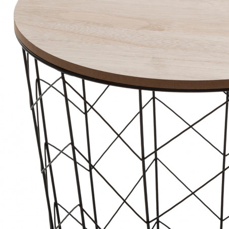 	Table café déco métal Kumi noir Atmosphera