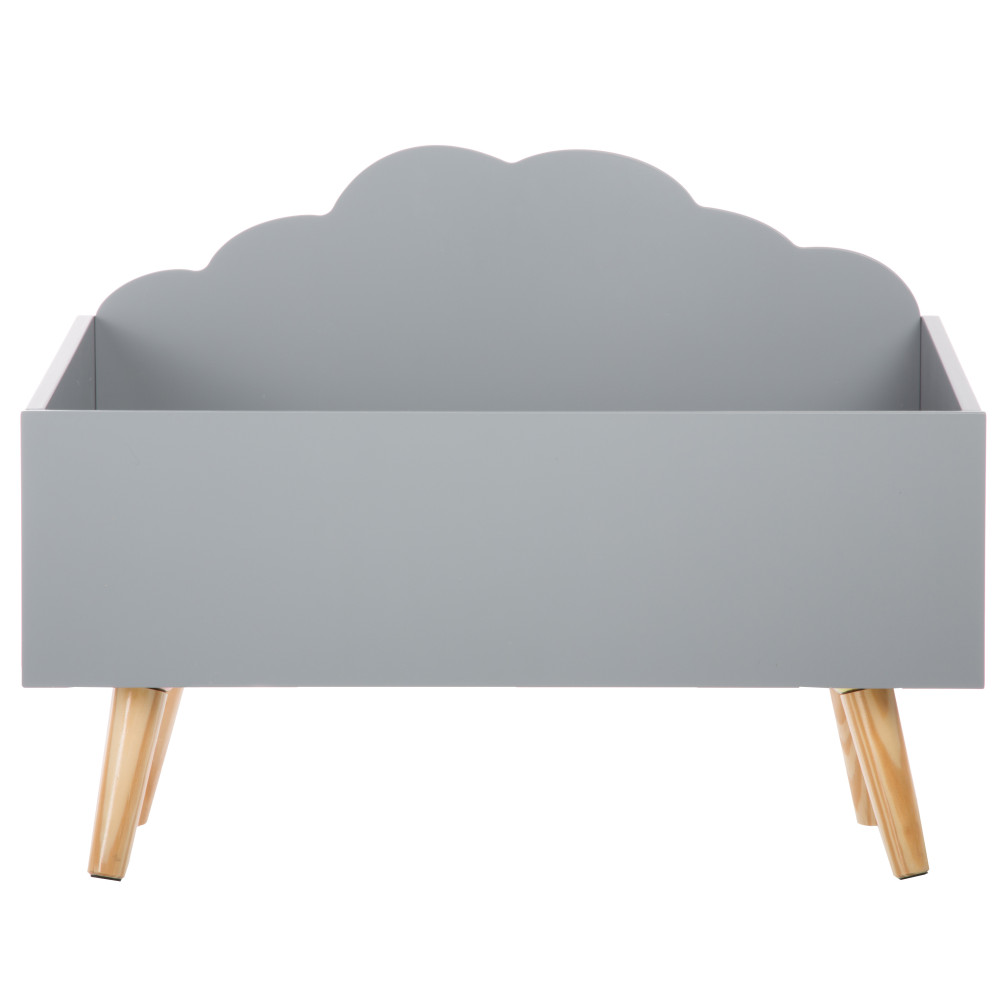 Coffre à Jouets Enfant Nuage Blanc ATMOSPHERA – Rangement Bois MDF Ludique Et Doux Pour Chambre Bébé Ou Petit