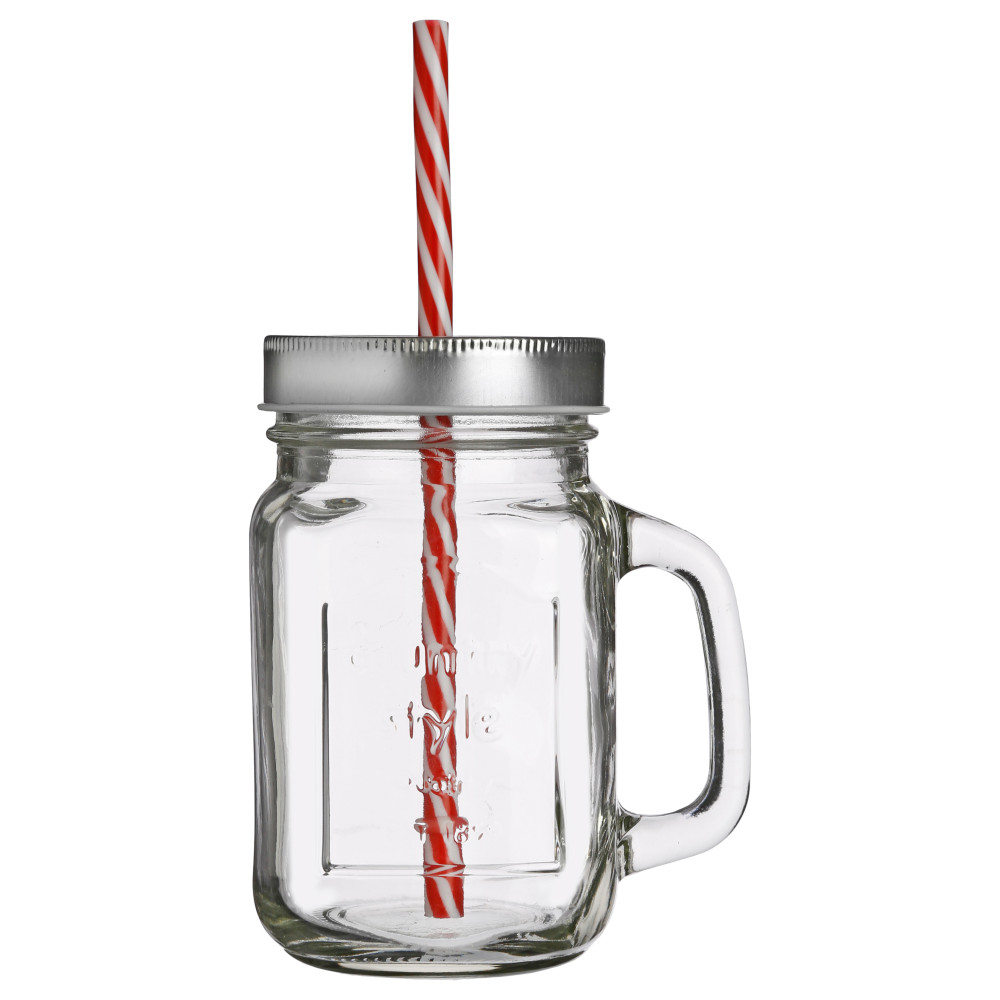 Lot De 2 Tasses En Verre Avec Couvercles Et Pailles 500ML - Verres En Forme De Canette Pour Smoothie, Bière, Cola