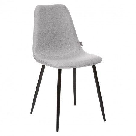 Chaise style Vintage pieds métal noir "Nathalia" Atmosphera