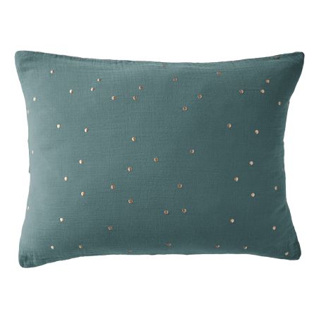 Taie D'oreiller 30x50 Cm 100% Coton – Certifiée Öko-Tex – Motif Prairie Fleurie – Zippée