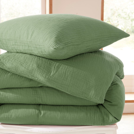 Parure de couette "Noah" Gaze de Coton 260 x 240 pour lit 2 Places "King Size" 160 à 180 cm