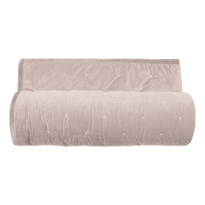 Couvre-lit 2 Places Jacquard Matelassé 260x270 Cm - Couleur Beige/taupe, Fabrication Italienne