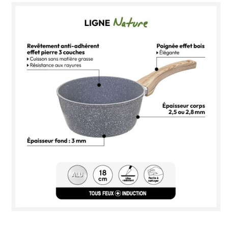 Casserole aluminium forgé "Cuisson Nature"