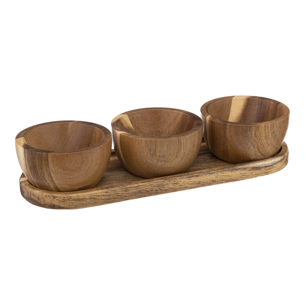 Set apéritif White 5 pièces en bambou - SECRET DE GOURMET
