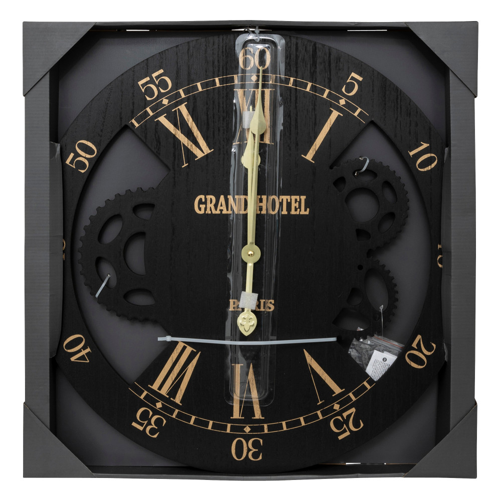 Blumfeldt Early Bird Horloge Murale Double Face Rétro Avec Thermomètre Et Cloche - Noir