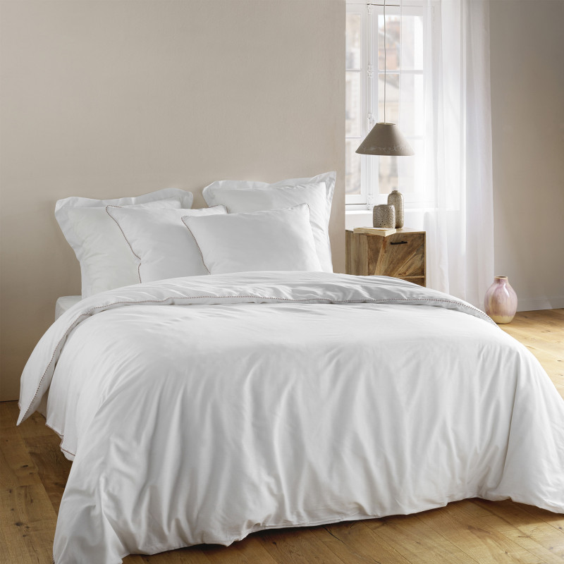 Parure de couette "Noémie" - 100% Coton / 57 Fils/cm² - Toutes dimensions