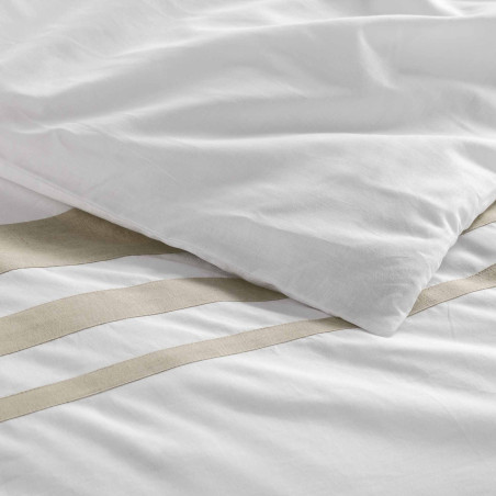Parure de couette "Margaux" - 95% Coton / 5% Lin / 57 Fils/cm² - Toutes dimensions