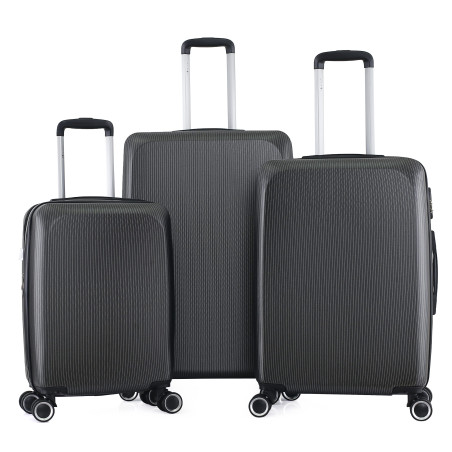 Lot de 3 valises Extensible Rigide Trolley Polycarbonate - LYS Paris 379/3