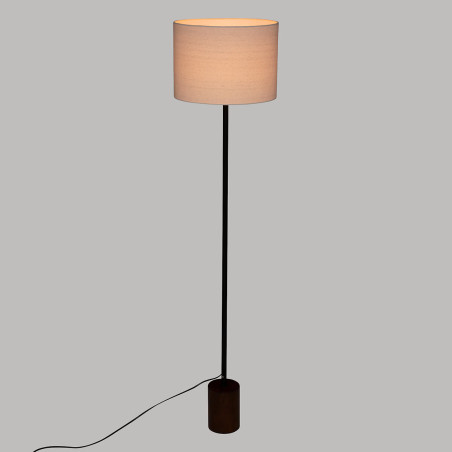 Lampadaire droit bois foncé "Auréa" Atmosphera