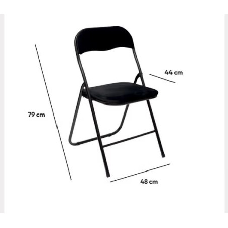 Chaise pliante en velours "Easy" Atmosphera