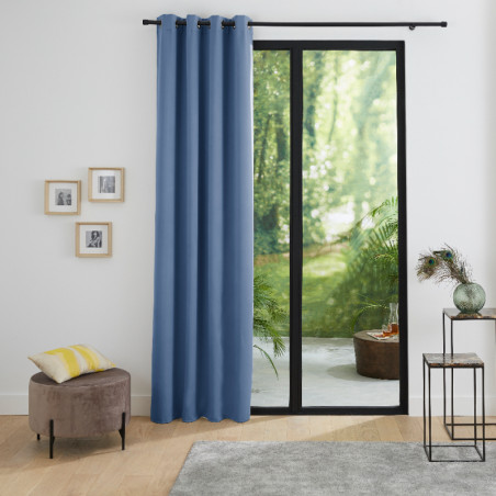 Icegrey Rideau De Porte Isolant Thermique Isolation Porte avec Coton Rideau d'occultation Coupe-Vent Imperméable Isolation Phonique Bleu 80 x 200cm