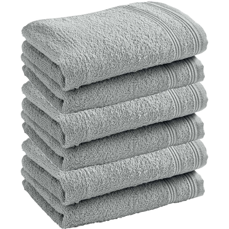 Lot de 6 serviettes invité éponge "Spa" 30 x 50 cm / 400 gr/m²