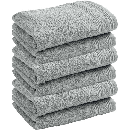 Lot de 6 serviettes invité éponge "Spa" 30 x 50 cm / 400 gr/m²