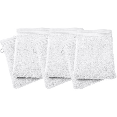 Lot de 6 gants de toilette éponge "Spa" 15 x 21 cm / 400 gr/m²
