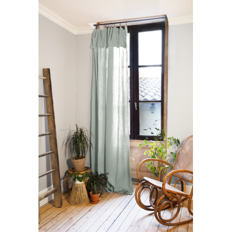 Rideau ajustable + 8 anneaux pince "Gaïa" 140 x 300 cm "Gaze de Coton" l'Effet Papillon