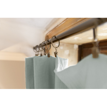 Rideau ajustable + 8 anneaux pince "Gaïa" 140 x 300 cm "Gaze de Coton" l'Effet Papillon