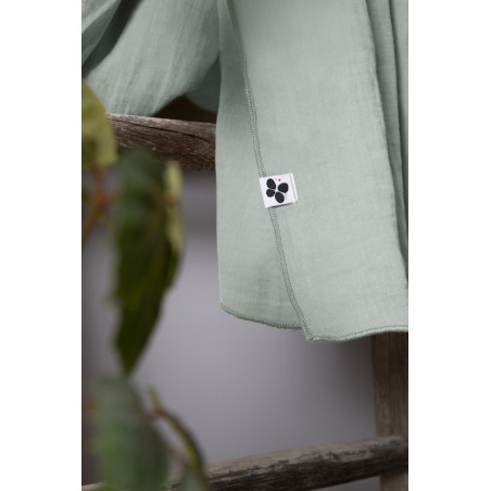 Rideau ajustable + 8 anneaux pince "Gaïa" 140 x 300 cm "Gaze de Coton" l'Effet Papillon