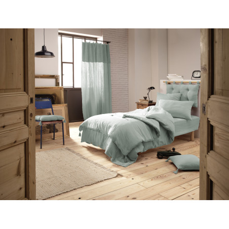 Rideau ajustable + 8 anneaux pince "Gaïa" 140 x 300 cm "Gaze de Coton" l'Effet Papillon