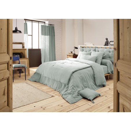 Rideau ajustable + 8 anneaux pince "Gaïa" 140 x 300 cm "Gaze de Coton" l'Effet Papillon