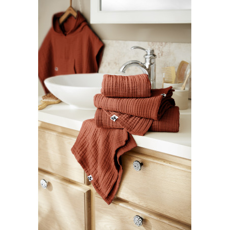 Drap de douche 70 x 130 cm Gaze de coton unie Gaïa l'Effet Papillon