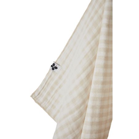 Lot de 2 essuie-mains "Vickie" 50 x 70 cm Tissé teint "Gaze de Coton" l'Effet Papillon