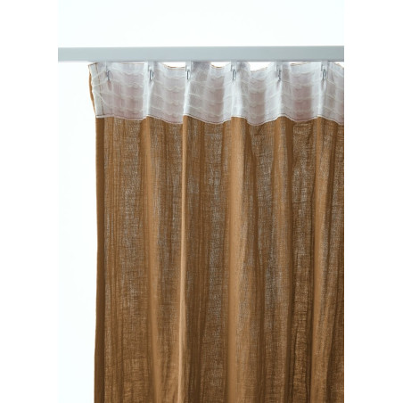 Rideau galon fronceur "Gaïa" 140 x 240 cm "Gaze de Coton" l'Effet Papillon