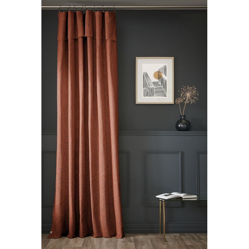 Rideau ajustable + 8 anneaux pince "Sixtine" 140 x 270 cm l'Effet Papillon