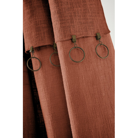 Rideau ajustable + 8 anneaux pince "Sixtine" 140 x 270 cm l'Effet Papillon