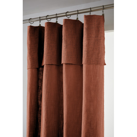 Rideau ajustable + 8 anneaux pince "Sixtine" 140 x 270 cm l'Effet Papillon