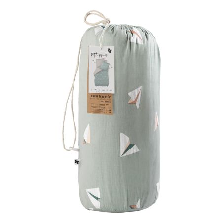 Couette toutes dimensions "Petits Papiers" Réversible 100% Coton / 57 Fils/cm² l'Effet Papillon