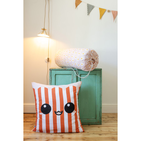 Couette toutes dimensions "Fresh Popcorn" Réversible 100% Coton / 57 Fils/cm² l'Effet Papillon