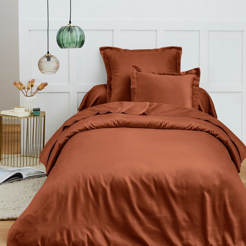Parure de draps 4 pièces "Premium" pour lit 90 x 190 cm Coton Pur