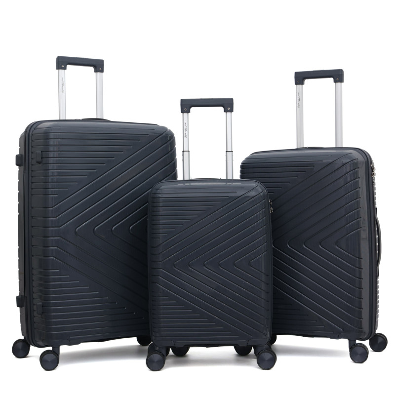 Lot de 3 valises Polypropylène "Travel Light" - LYS Paris 2551/3