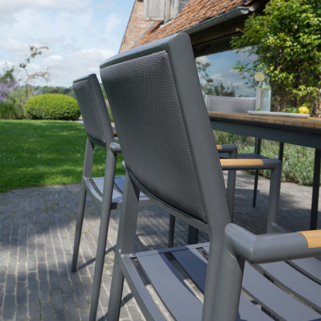 Salon de jardin en aluminium bois Piana Wilsa Garden