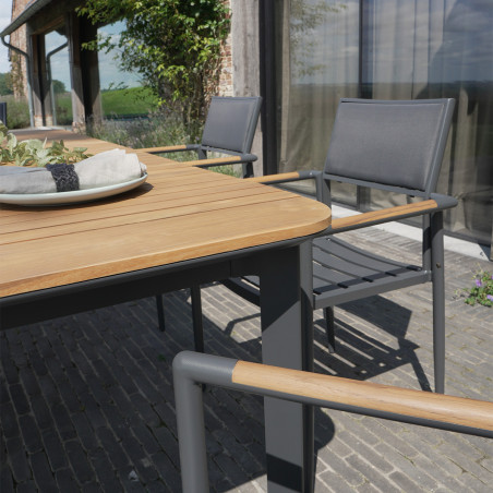 Salon de jardin en aluminium bois Piana Wilsa Garden