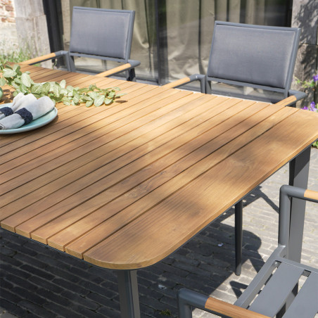 Salon de jardin en aluminium bois Piana Wilsa Garden