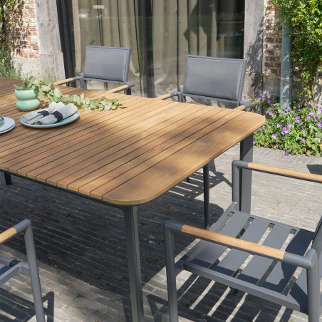 Salon de jardin en aluminium bois Piana Wilsa Garden