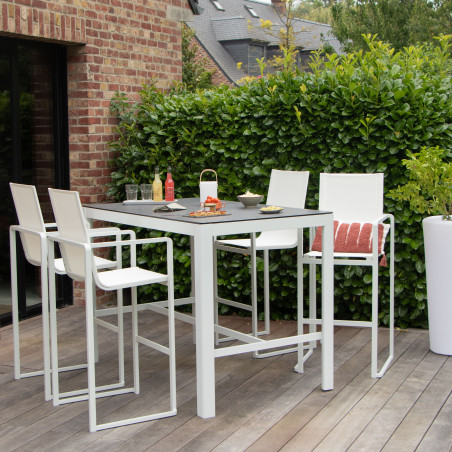 Salon de jardin en aluminium Blanc Barset Wilsa Garden