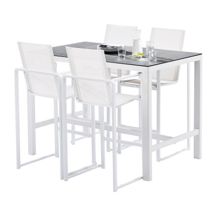 Salon de jardin en aluminium Blanc Barset Wilsa Garden