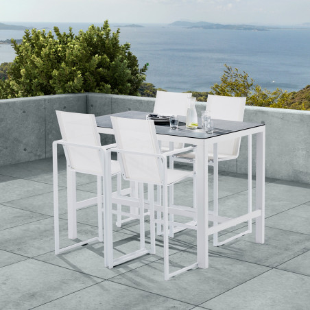 Salon de jardin en aluminium Blanc Barset Wilsa Garden