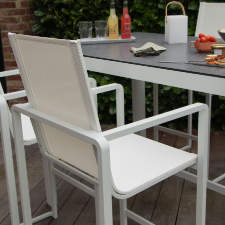 Salon de jardin en aluminium Blanc Barset Wilsa Garden