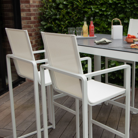 Salon de jardin en aluminium Blanc Barset Wilsa Garden