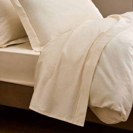 Drap Plat "Prestige" 100% Satin de coton Peigné 120 fils/cm² Coton Pur