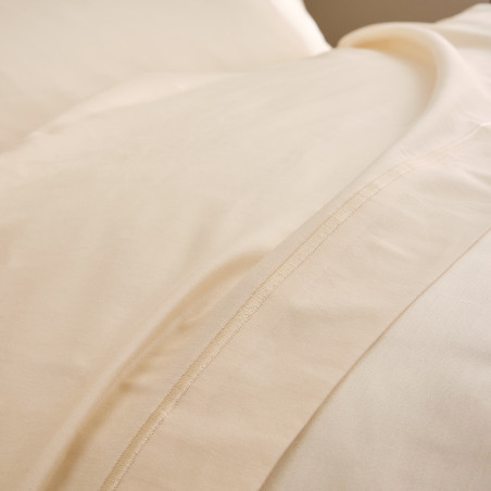 Drap Plat "Prestige" 100% Satin de coton Peigné 120 fils/cm² Coton Pur