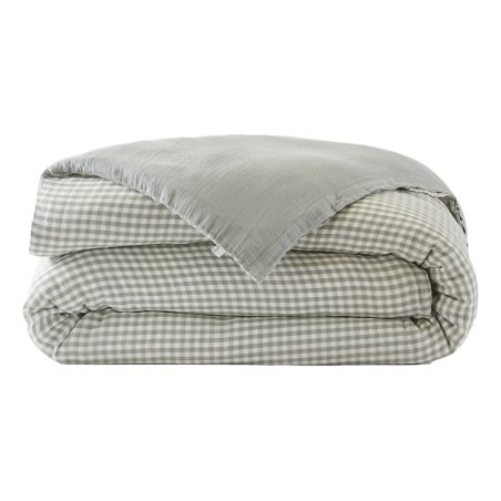 Housse de couette réversible "Vickie" Tissé-teint toutes dimensions "Gaze de Coton" l'Effet Papillon