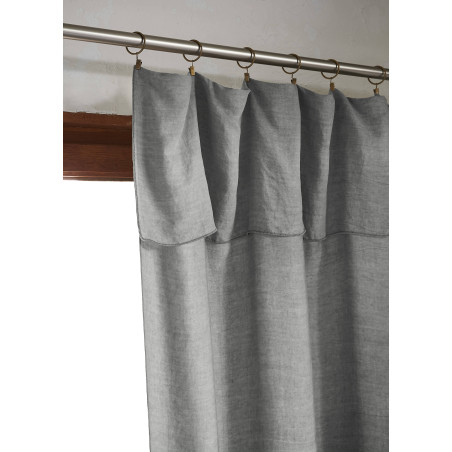 Rideau ajustable + 8 anneaux pince 140 x 270 cm "Lysandre" Lyocel L'effet Papillon