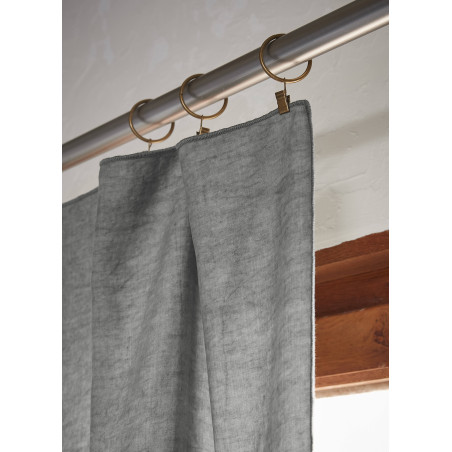 Rideau ajustable + 8 anneaux pince 140 x 270 cm "Lysandre" Lyocel L'effet Papillon