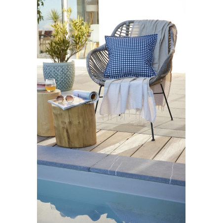 Housse de coussin Tissé teint "Vickie" toutes dimensions "Gaze de Coton" l'Effet Papillon